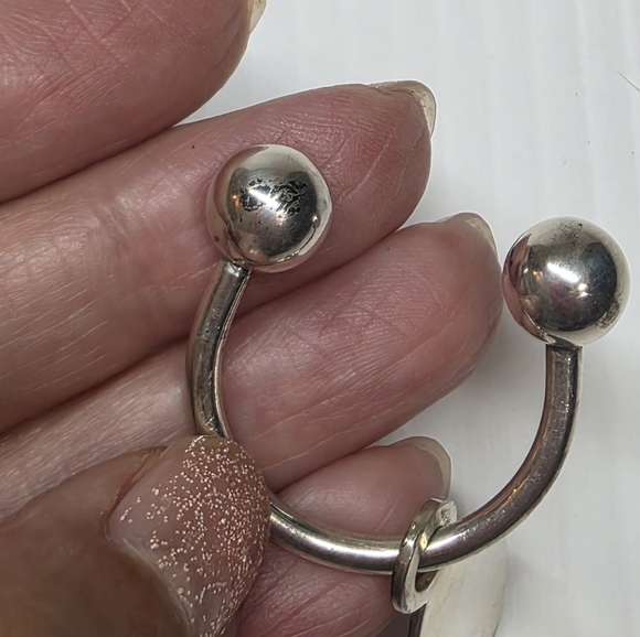 Return to Tiffany Oval Tag Screwball Key Ring in Sterling Silver 925 - Picture 3 of 9